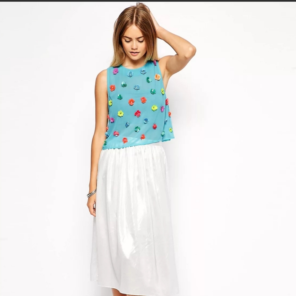COPY - 🌸🏵🌸ASOS FLOWER EMBELLISHED TOP, FAIRY CORE